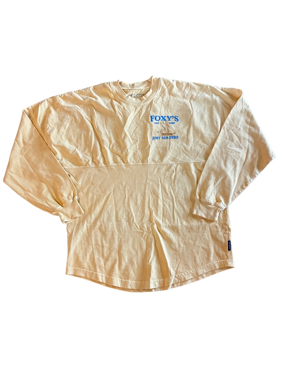 Foxy’s Jost Van Dyke Spirit Jersey Yellow BVI Puff Print S - Picture 2 of 4